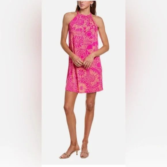Trina Turk | Dresses | Trina Turk Beach Tropical Floral Juju Shift Halter  Neck Mini Casual Dress | Poshmark